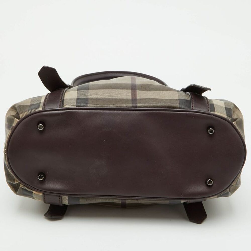 Burberry Lowry Brown Smoked Check Pvc And Leather Tote - Picture 6 of 7